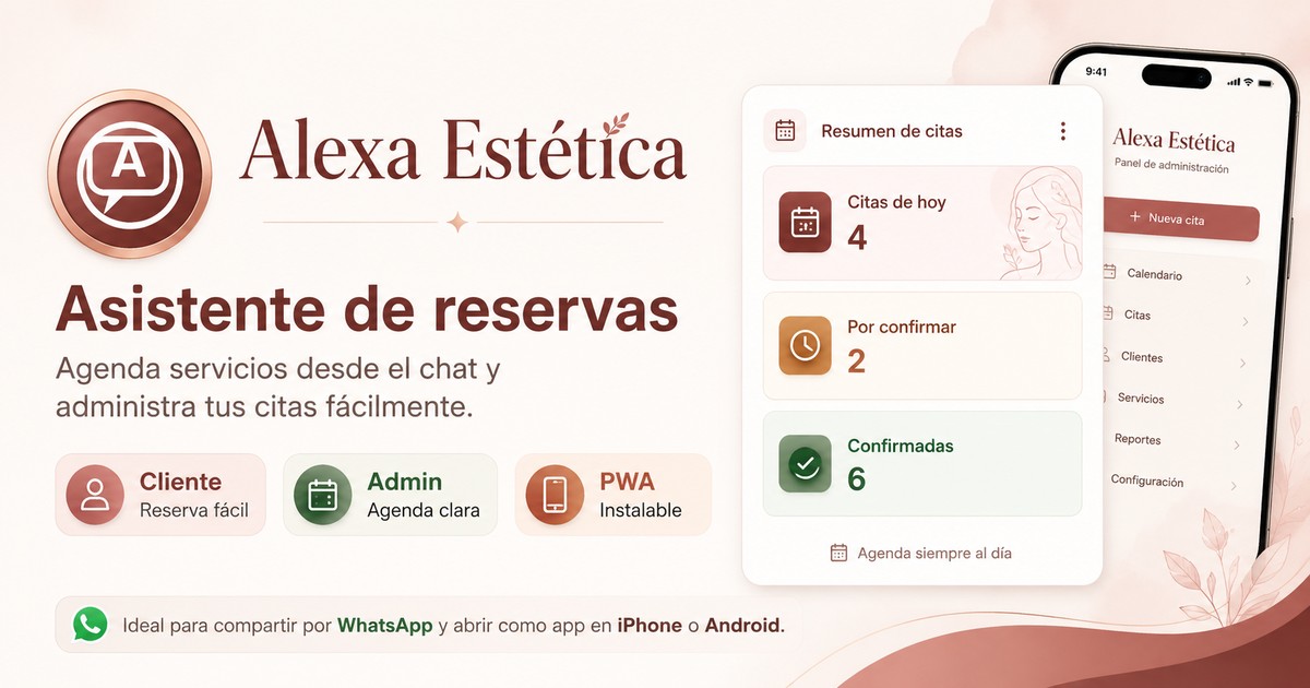 Demo del asistente virtual para negocios de belleza
